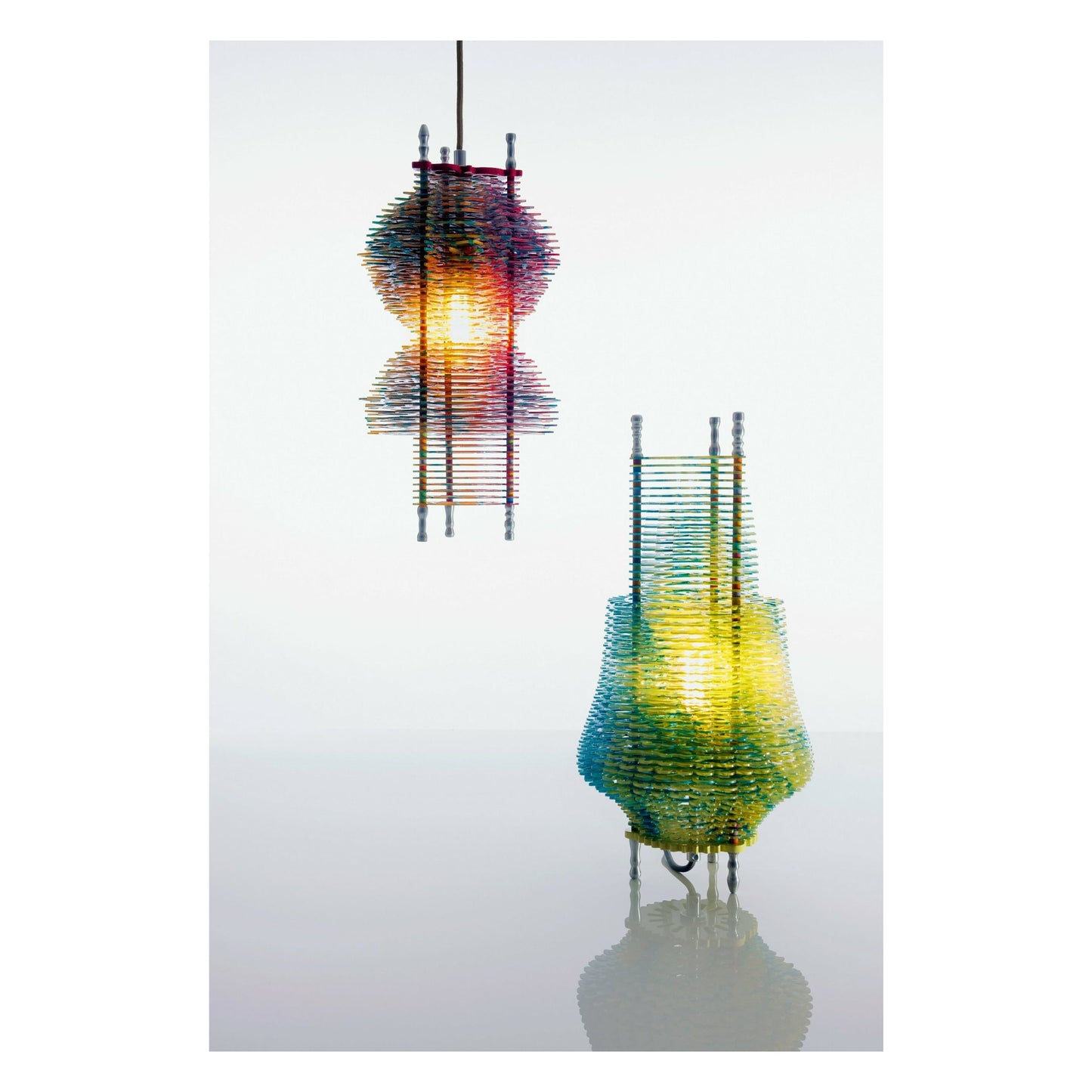 Jorge Pardo. ‘Brussels Lamps’. Full set of 5