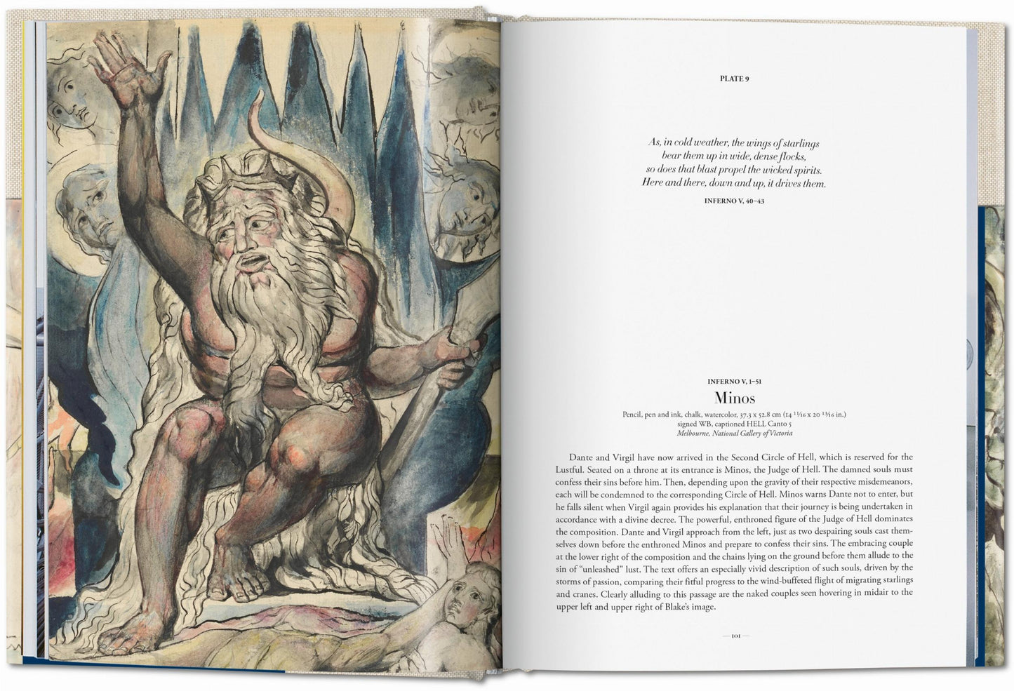 William Blake. La Divine Comédie de Dante. L'ensemble de dessins (French)