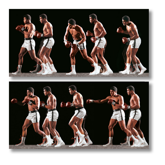 Neil Leifer. Homage to Ali. ‘Ali Invents the Double-Clutch Shuffle, 1966’