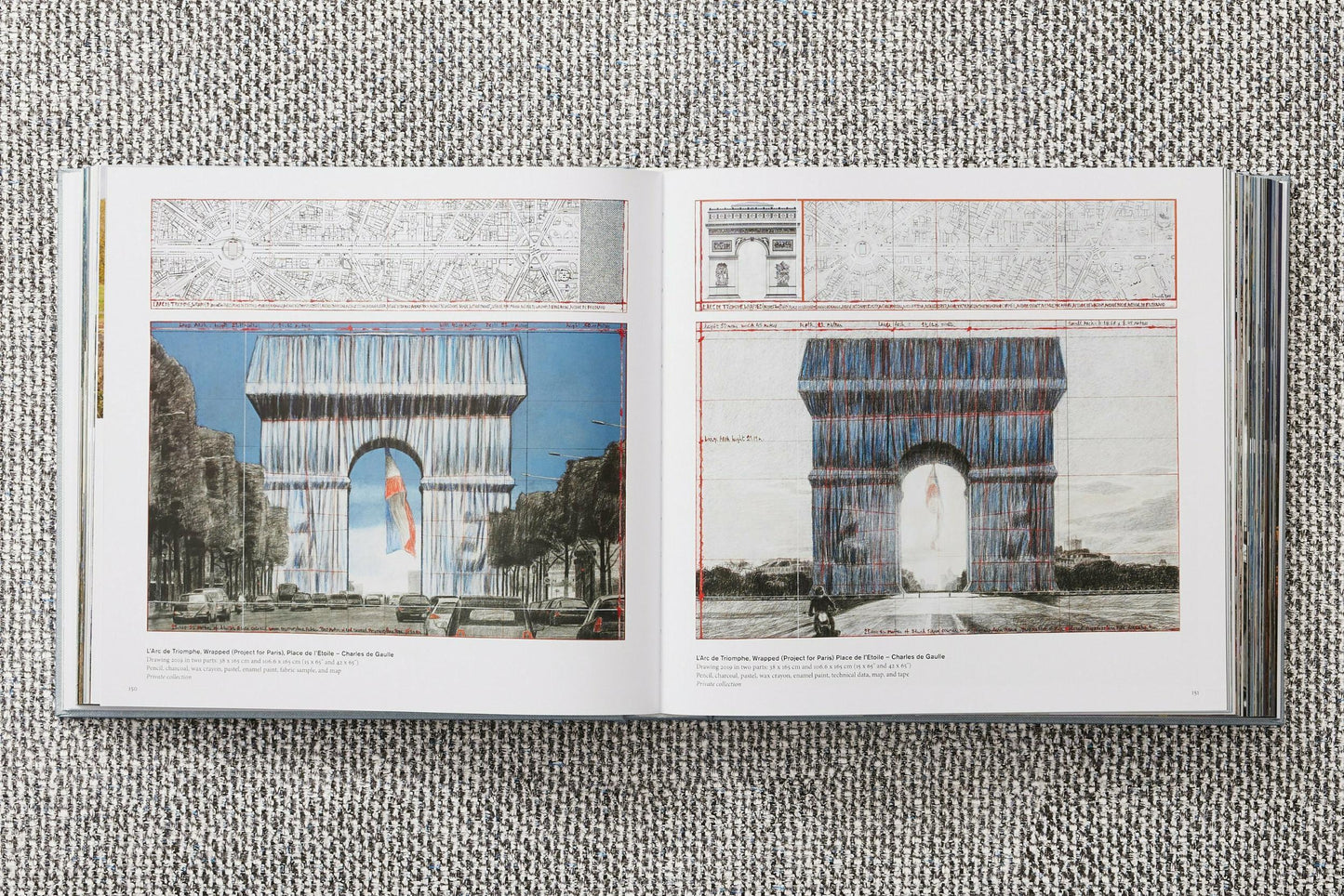 Christo and Jeanne-Claude. L'Arc de Triomphe, Wrapped, by Day. Art Edition No. 1-250 (German, French, English) (AP)