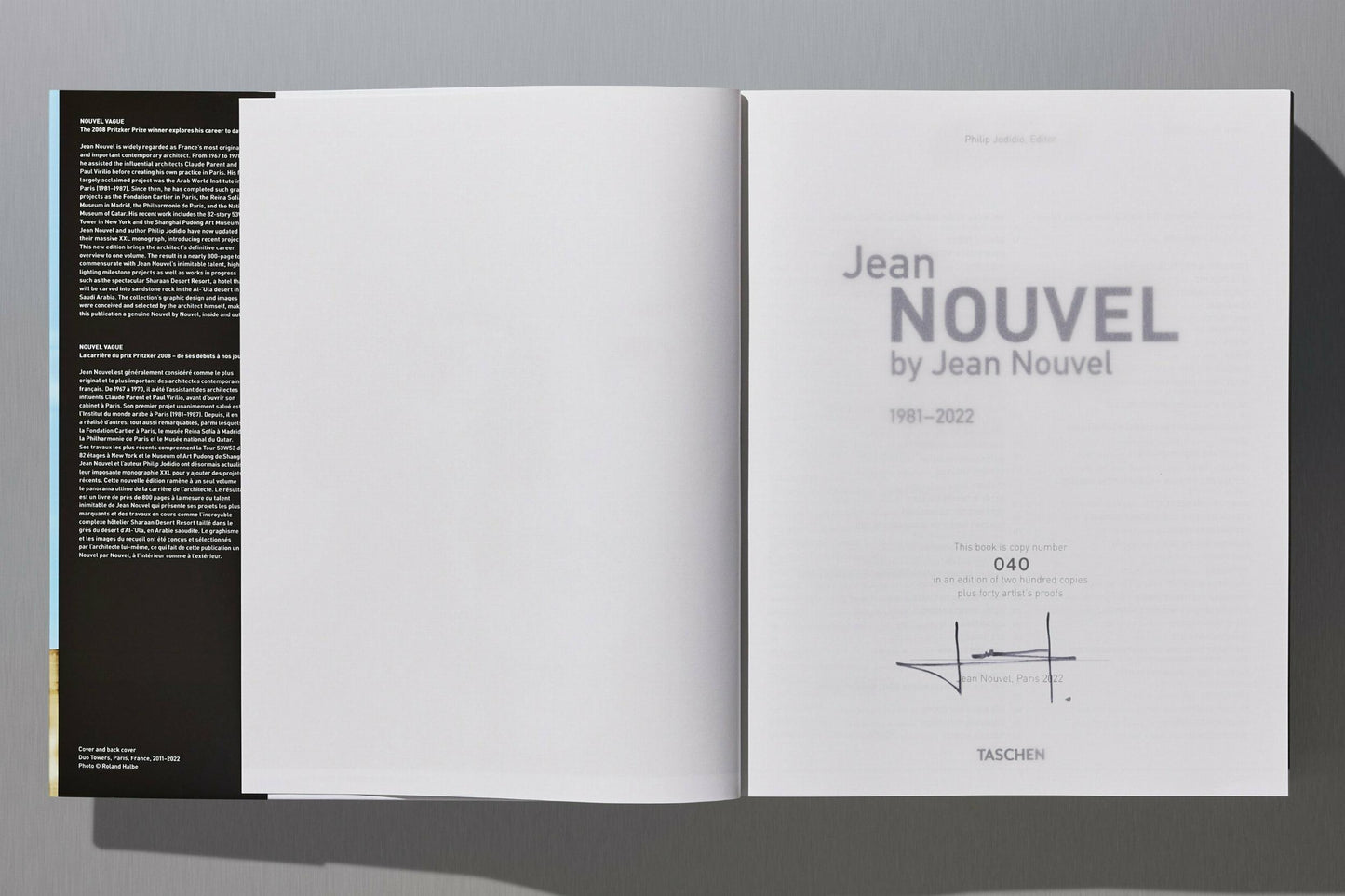 Nouvel. Complete Works 1970–Today. Art Edition (French, English) (SA)