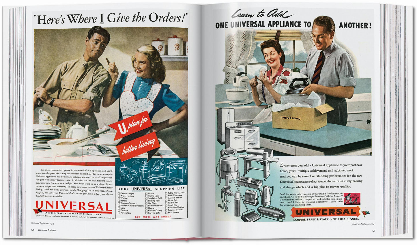 All-American Ads of the 40s (German, French, English)