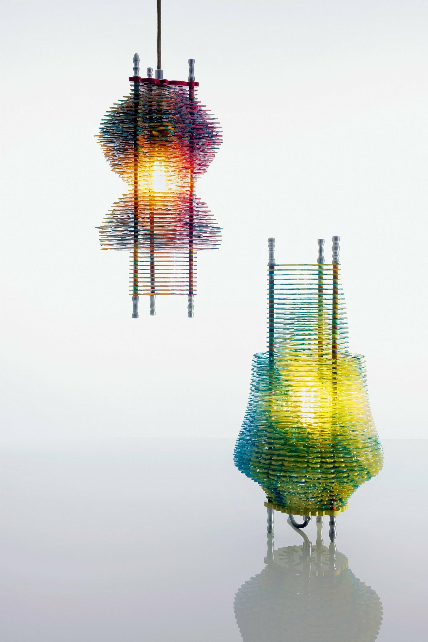 Jorge Pardo. ‘Brussels Lamps’. Full set of 5