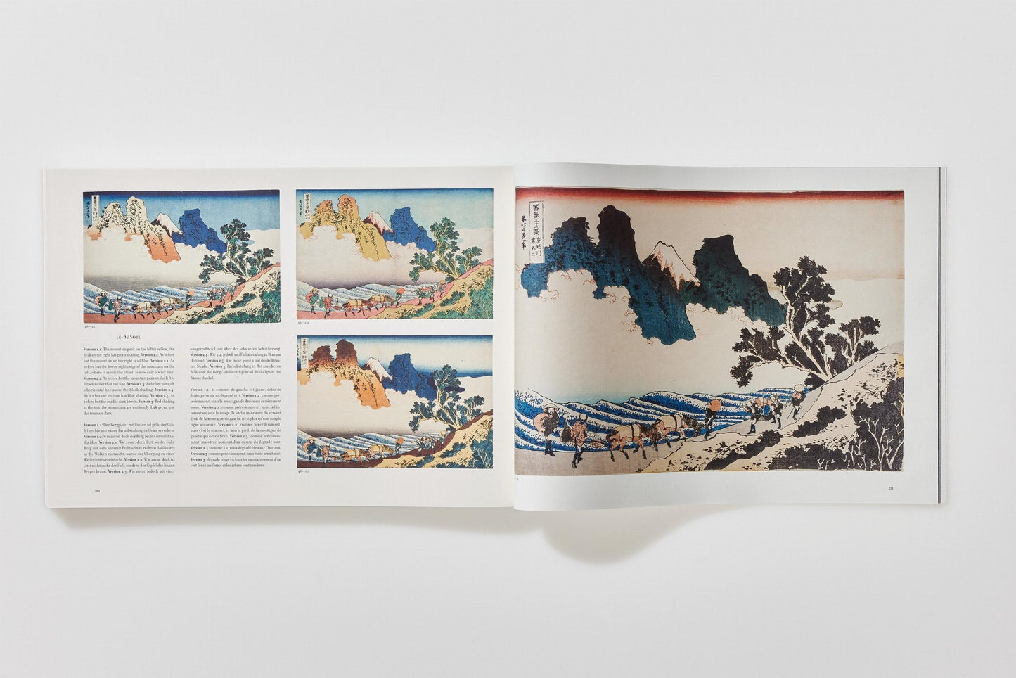 Hokusai. Thirty-six Views of Mount Fuji (German, French, English)