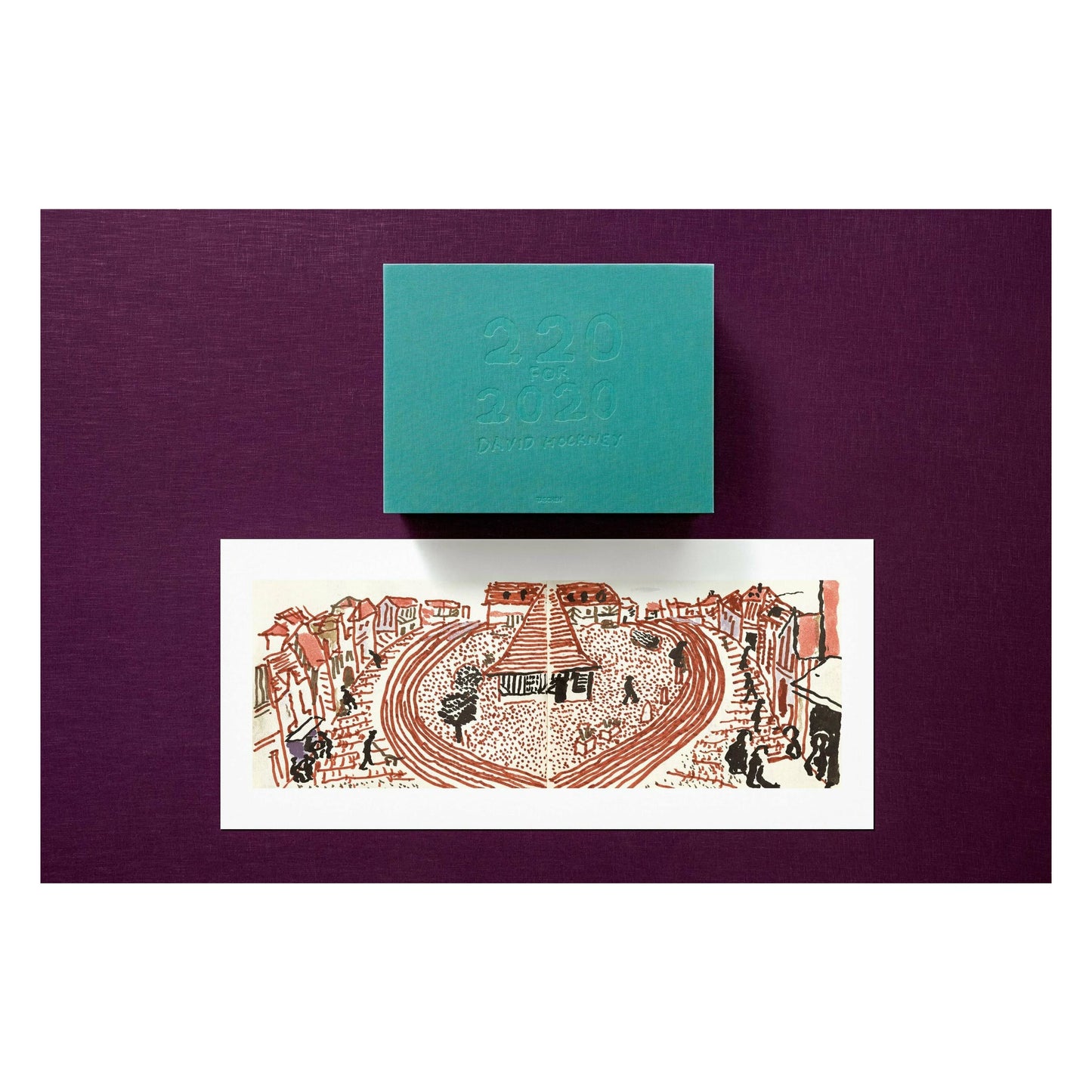 David Hockney. 220 for 2020. Art Edition No. 301–400 ‘My Second Drawing of Beuvron-en-Auge’ (English)