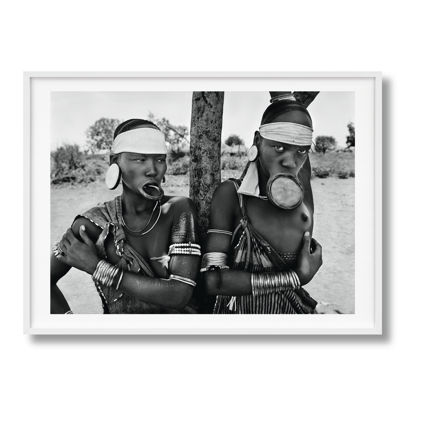 Sebastião Salgado. GENESIS, Art Edition No. 1–100 ‘Two Mursi Women, Omo Valley, Ethiopia’ (English) (AP)