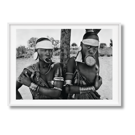 Sebastião Salgado. GENESIS, Art Edition No. 1–100 ‘Two Mursi Women, Omo Valley, Ethiopia’ (English) (AP)