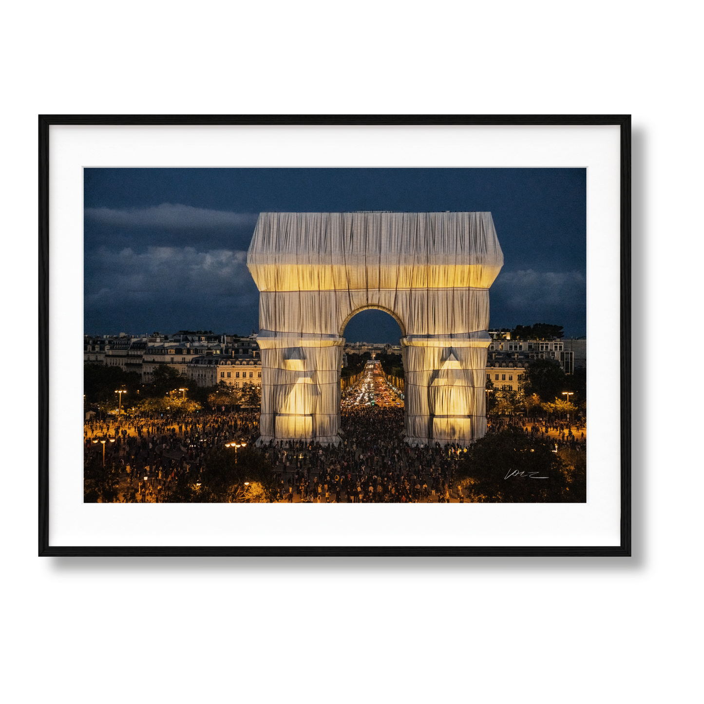 Christo and Jeanne-Claude. L'Arc de Triomphe, Wrapped, by Night. Art Edition No. 251-500 (German, French, English)