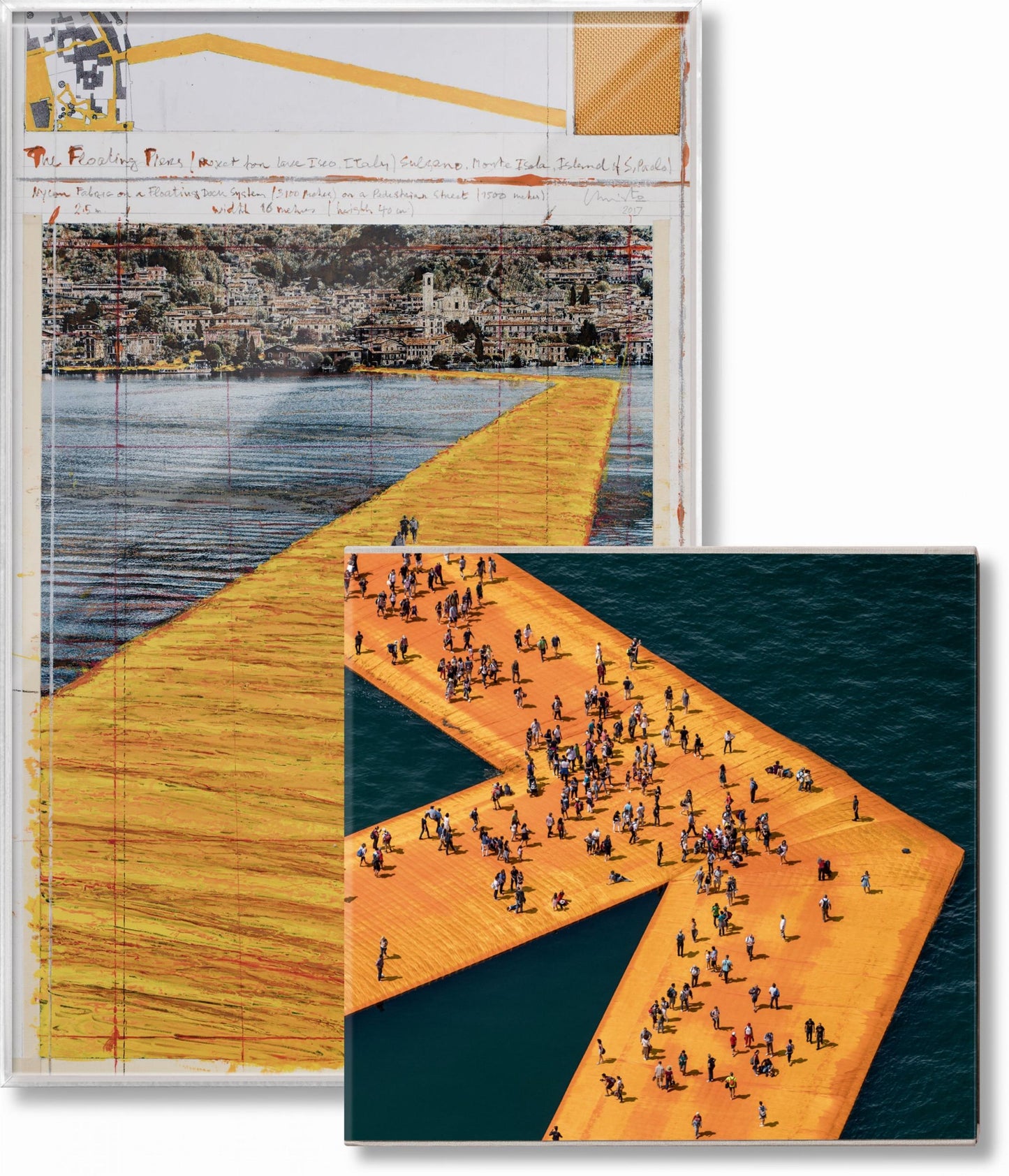 Christo and Jeanne-Claude. The Floating Piers. Art Edition No. 21–40 (Collage) (English, Italian)