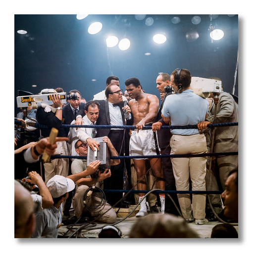 Neil Leifer. Homage to Ali. ‘Ali Victorious, Ali vs. Liston II, 1965’