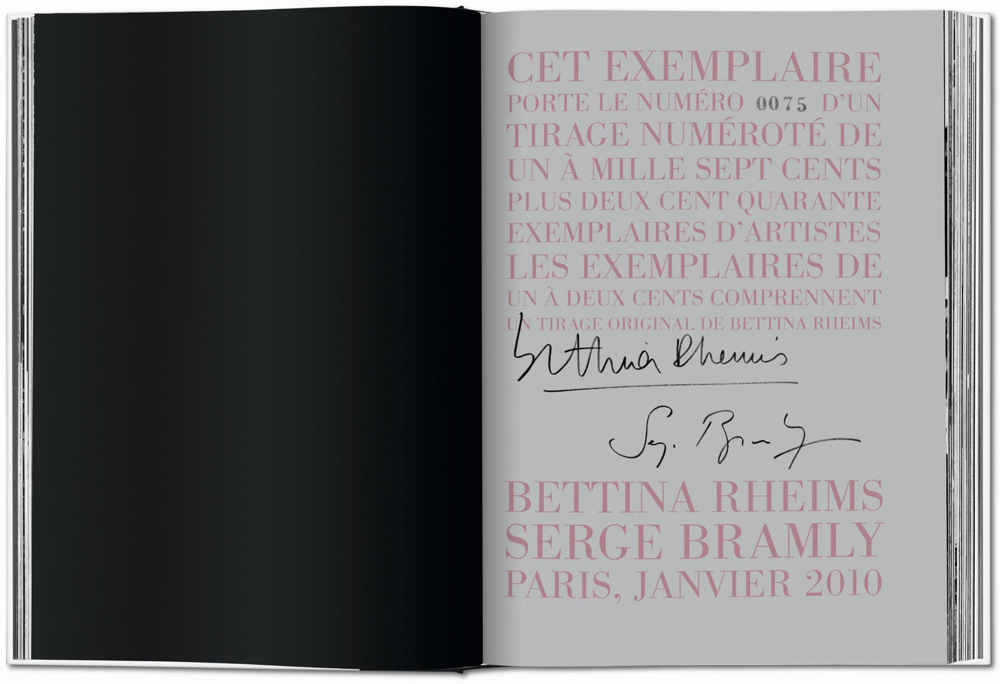 Bettina Rheims/Serge Bramly. Rose - c’est Paris, Art Edition No. 1–100 ‘Rose’ (German, French, English) (SA)